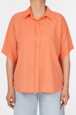 خرید عمده شومیز سیلک نیلوا پایین هلال گرم - تصویر 10